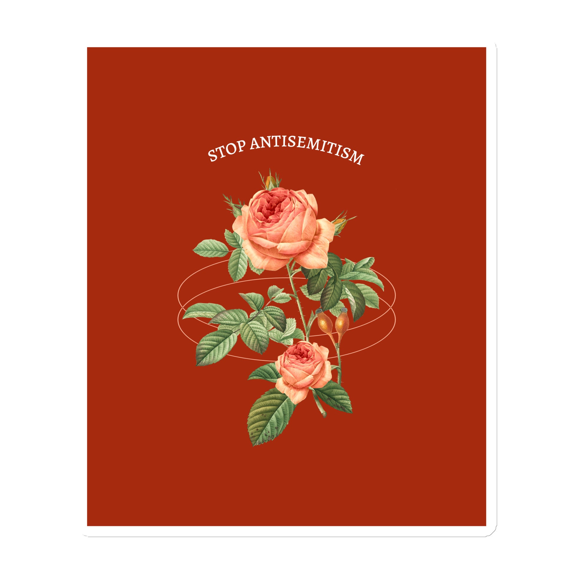 Stop Antisemitism | Plants & Flowers Edition | Die-Cut Magnet