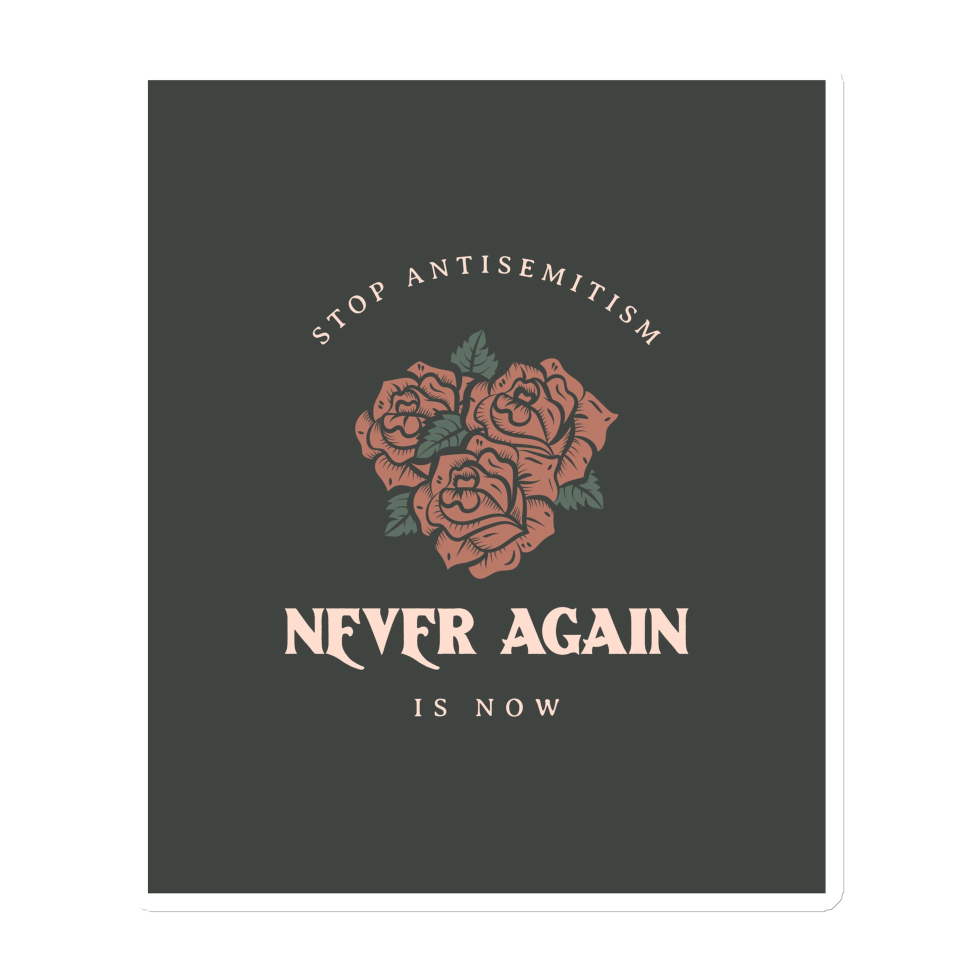 Stop Antisemitism | Plants & Flowers Edition | Die-Cut Magnet