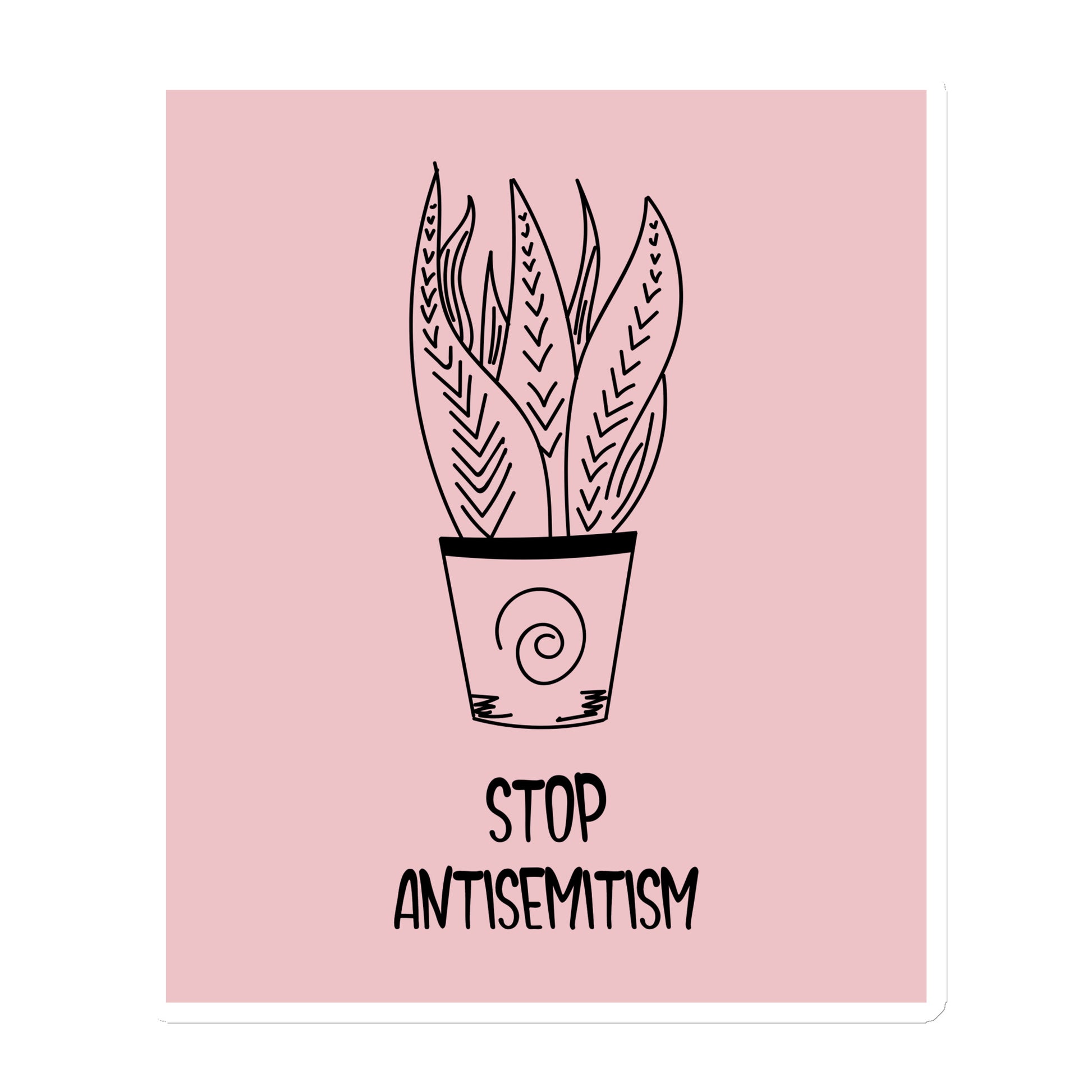 Stop Antisemitism | Plants & Flowers Edition | Die-Cut Magnet