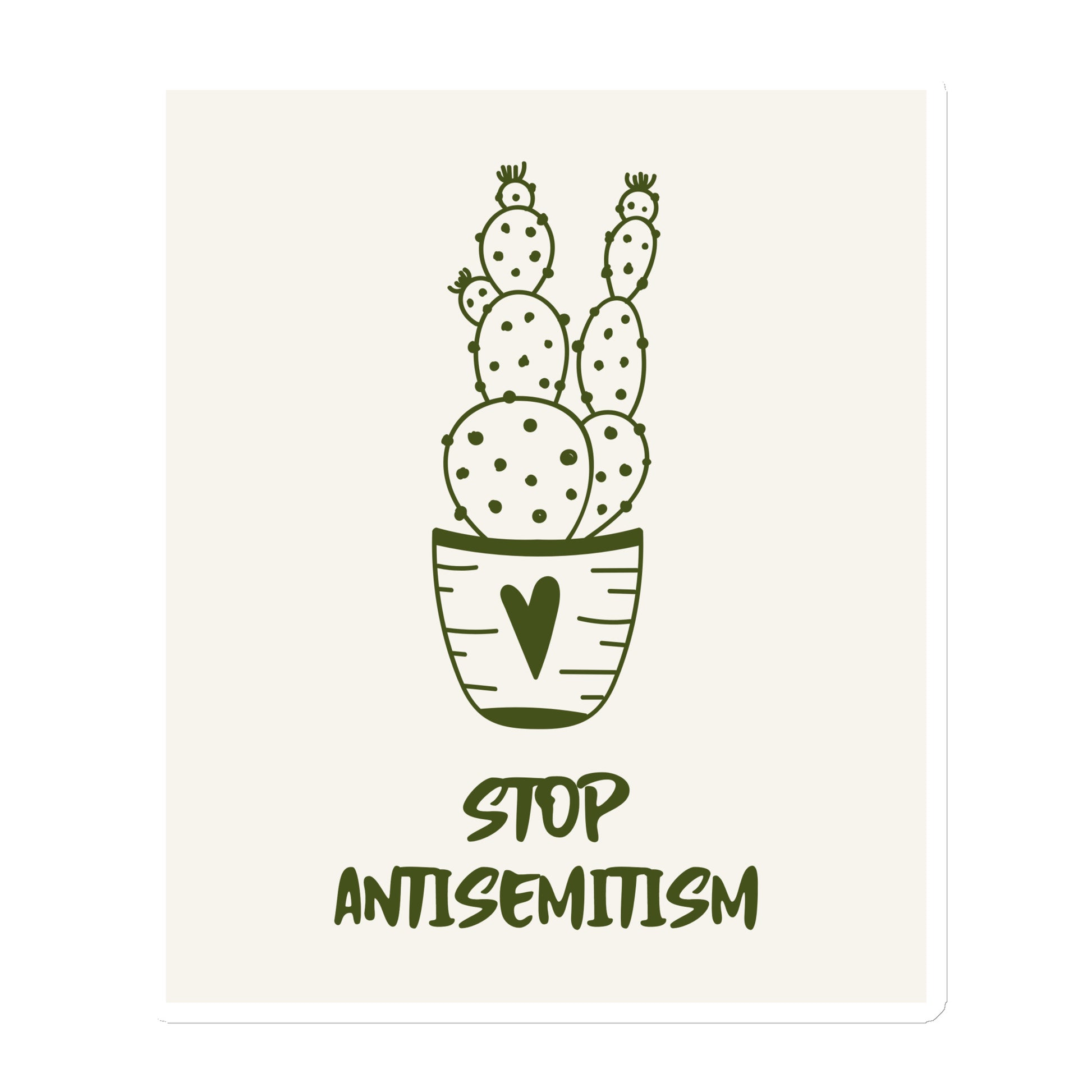 Stop Antisemitism | Plants & Flowers Edition | Die-Cut Magnet