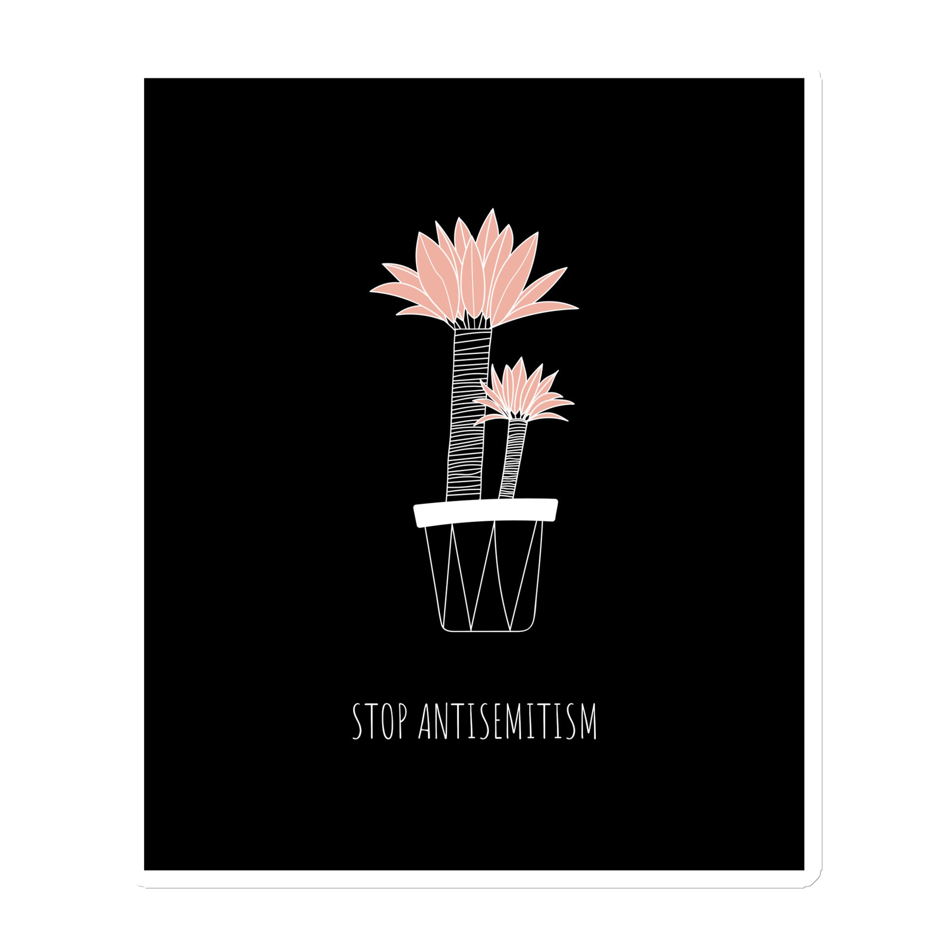 Stop Antisemitism | Plants & Flowers Edition | Die-Cut Magnet