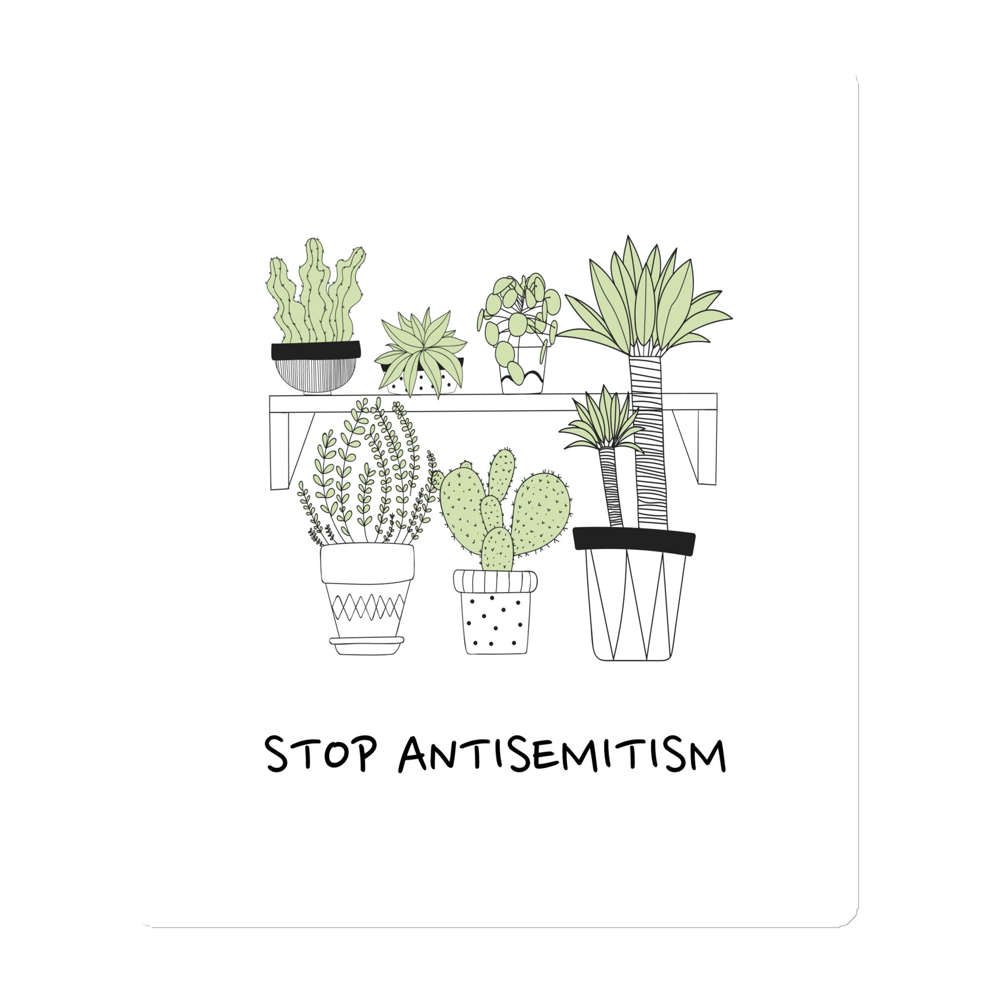 Stop Antisemitism | Plants & Flowers Edition | Die-Cut Magnet