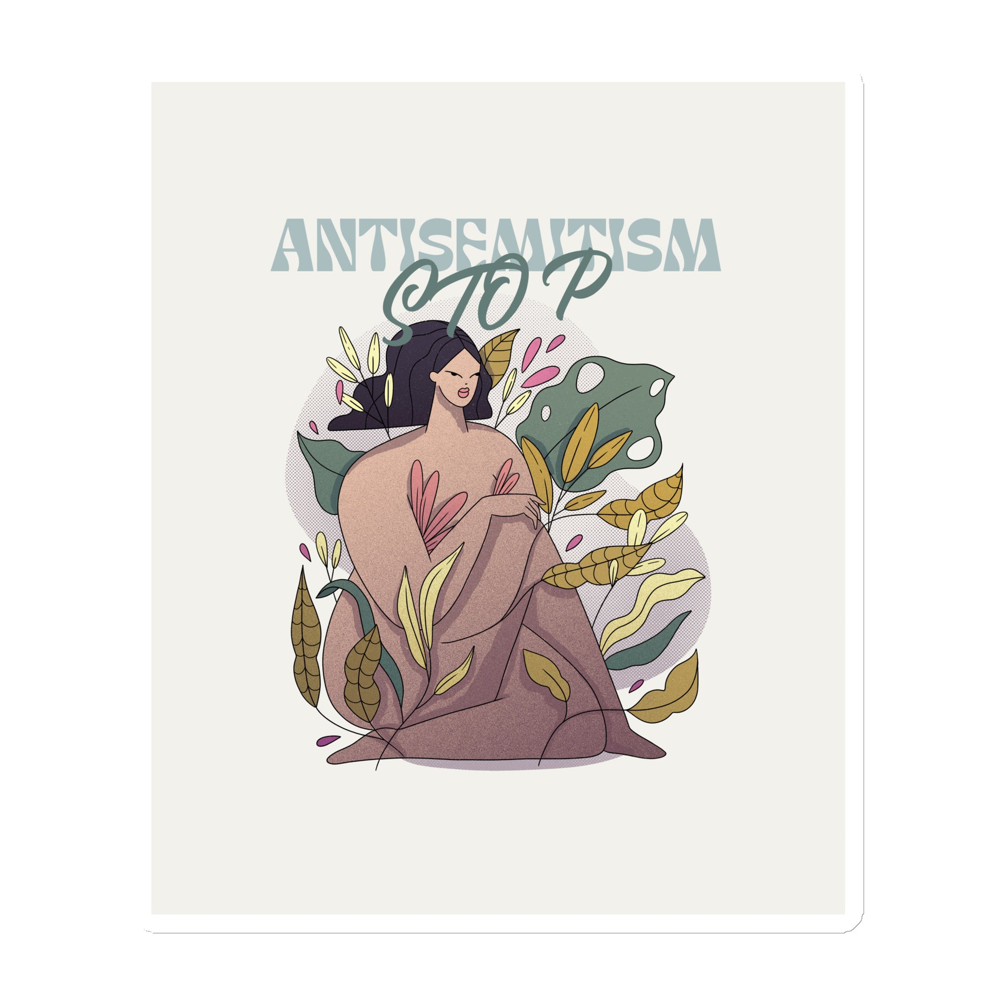 Stop Antisemitism | Plants & Flowers Edition | Die-Cut Magnet