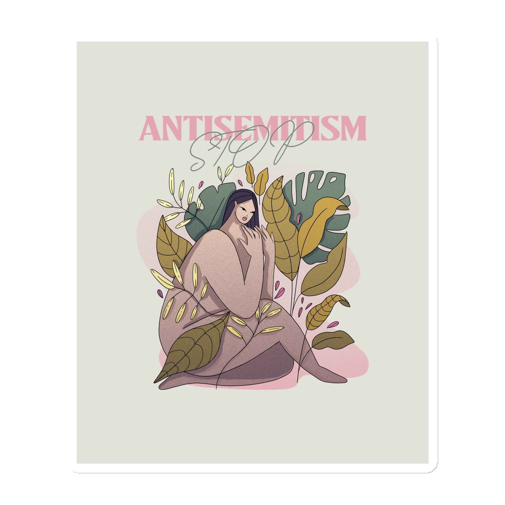 Stop Antisemitism | Plants & Flowers Edition | Die-Cut Magnet