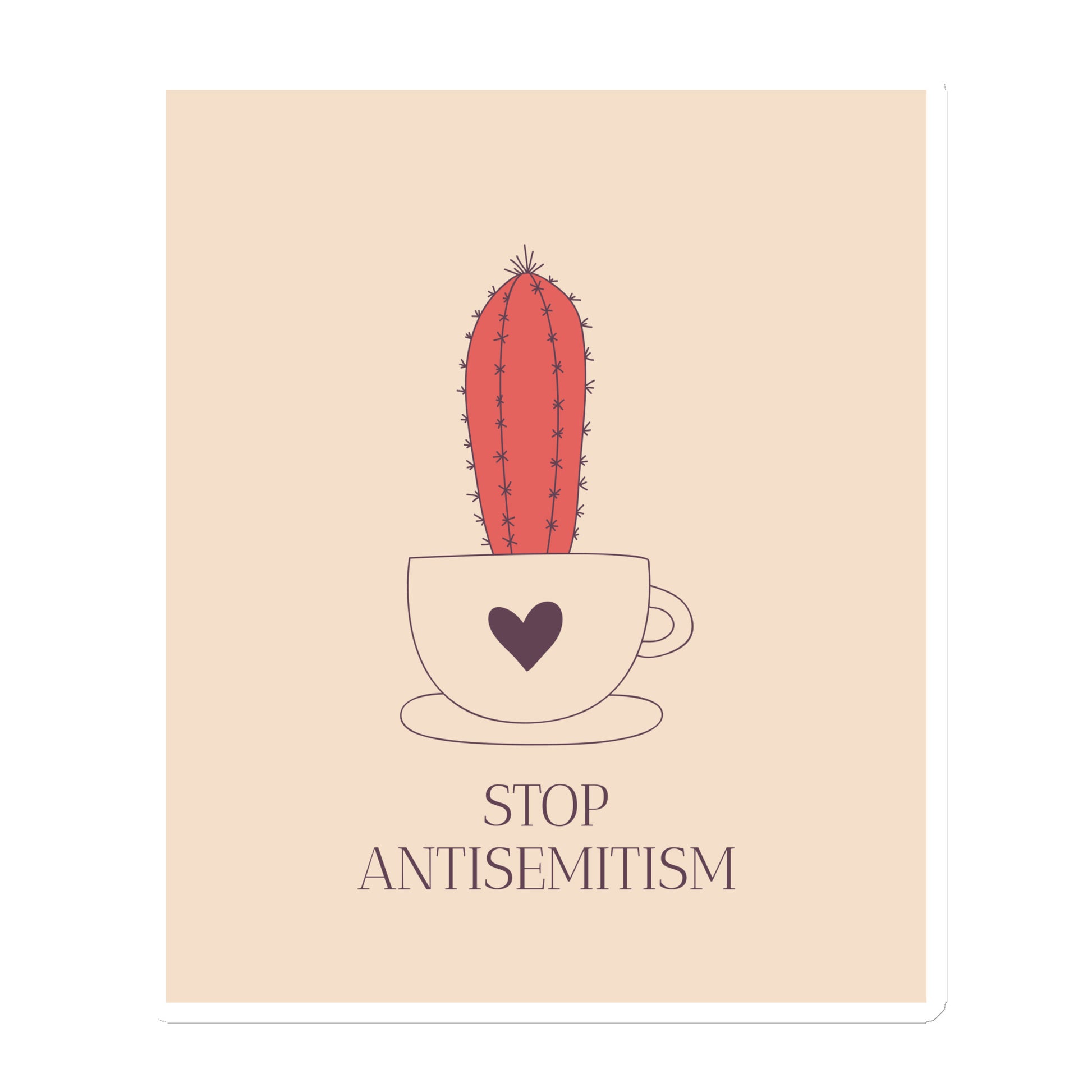 Stop Antisemitism | Plants & Flowers Edition | Die-Cut Magnet