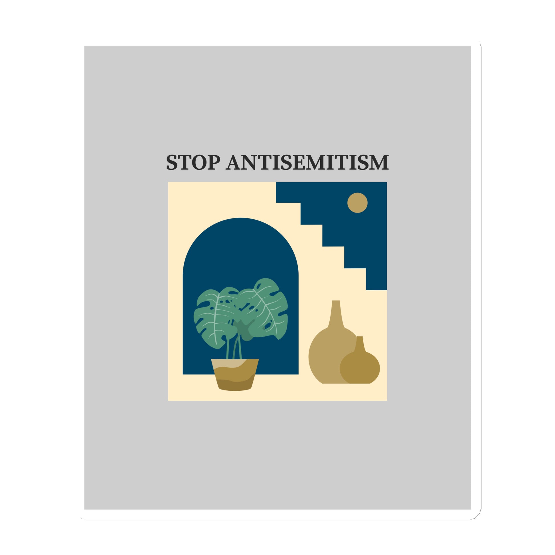Stop Antisemitism | Plants & Flowers Edition | Die-Cut Magnet