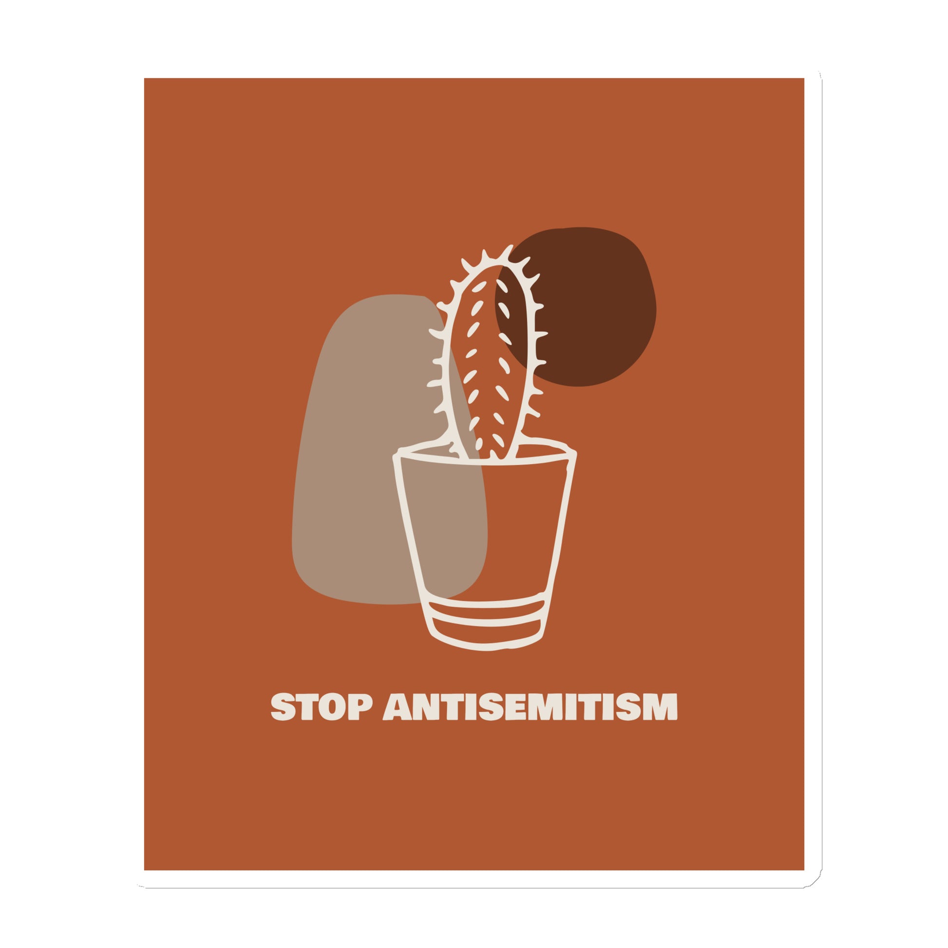 Stop Antisemitism | Plants & Flowers Edition | Die-Cut Magnet
