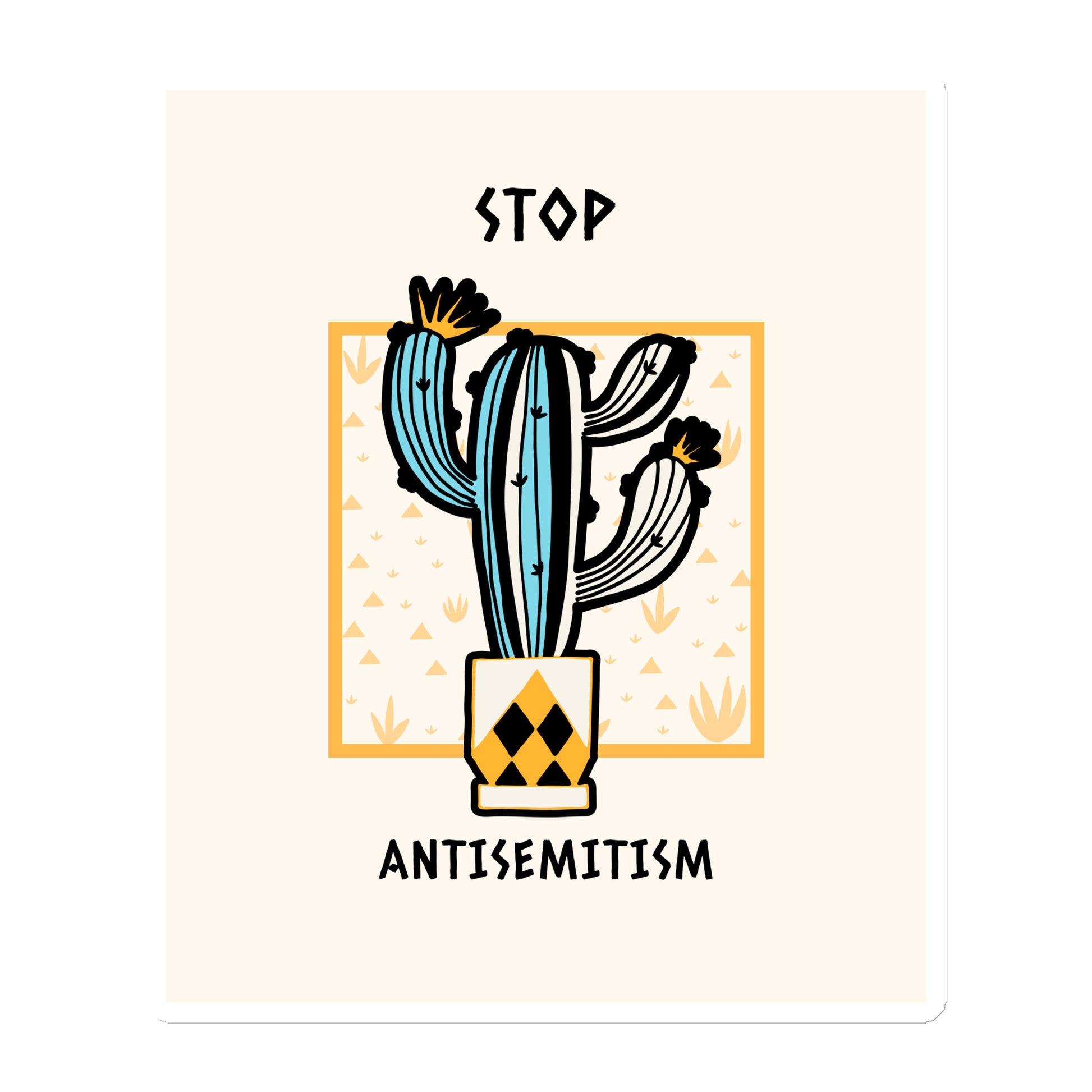Stop Antisemitism | Plants & Flowers Edition | Die-Cut Magnet