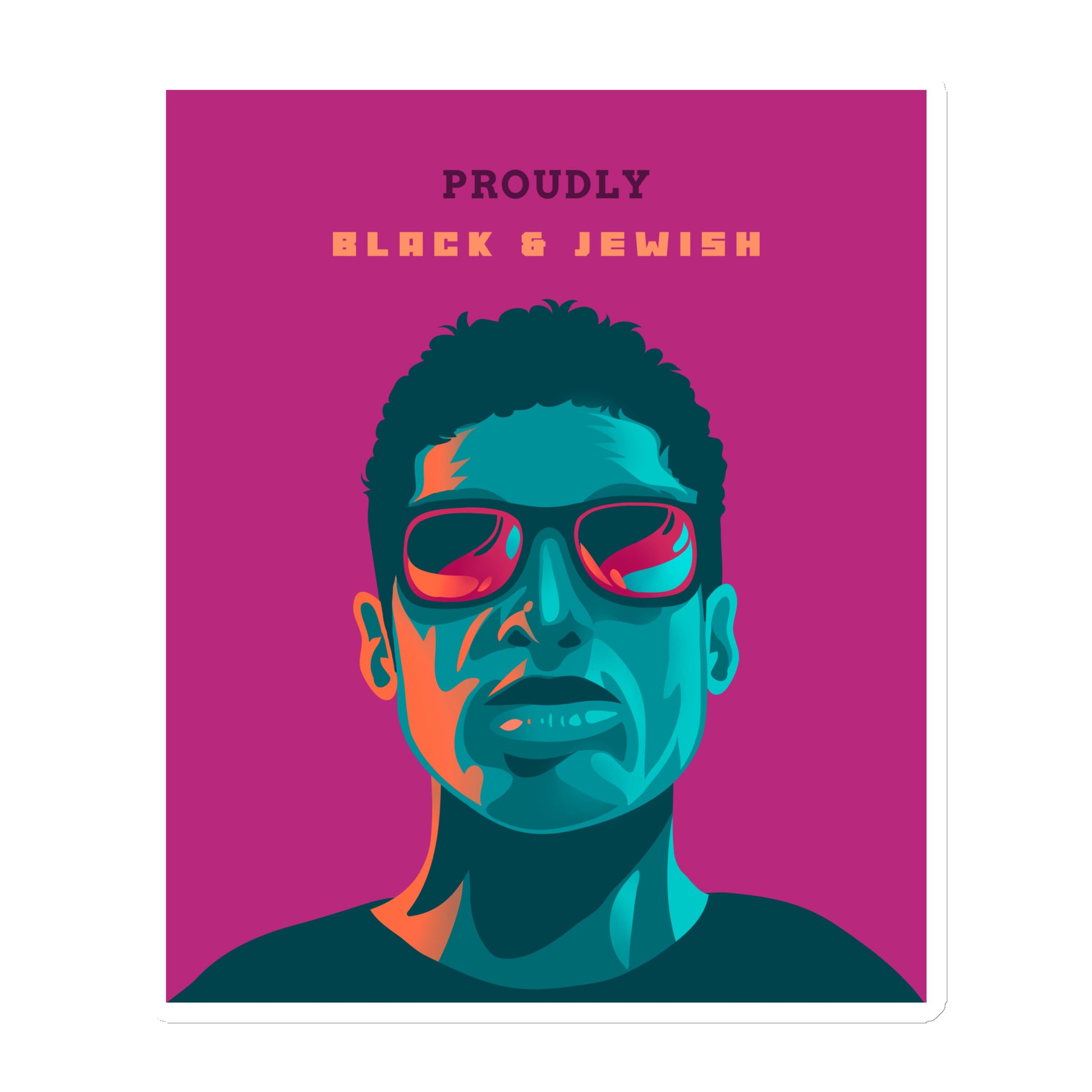 Black & Jewish Love | Die-Cut Magnet