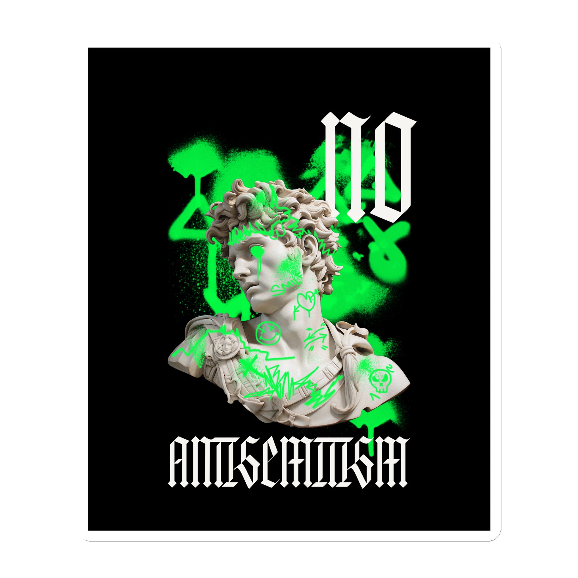 Graffiti Statue Anthem | No Antisemitism | Die-Cut Magnet