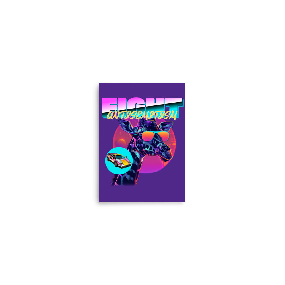 Retro Neon Animal | Fight Antisemitism | Poster