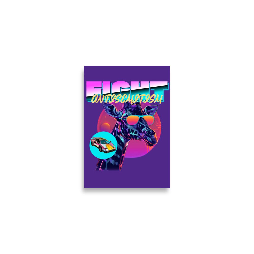 Retro Neon Animal | Fight Antisemitism | Poster