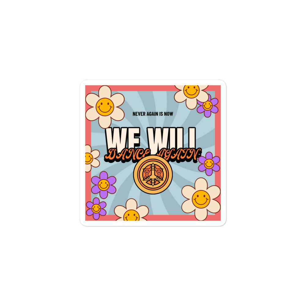 We Will Dance Again | Retro-Blue Style | Kiss Cut Sticker
