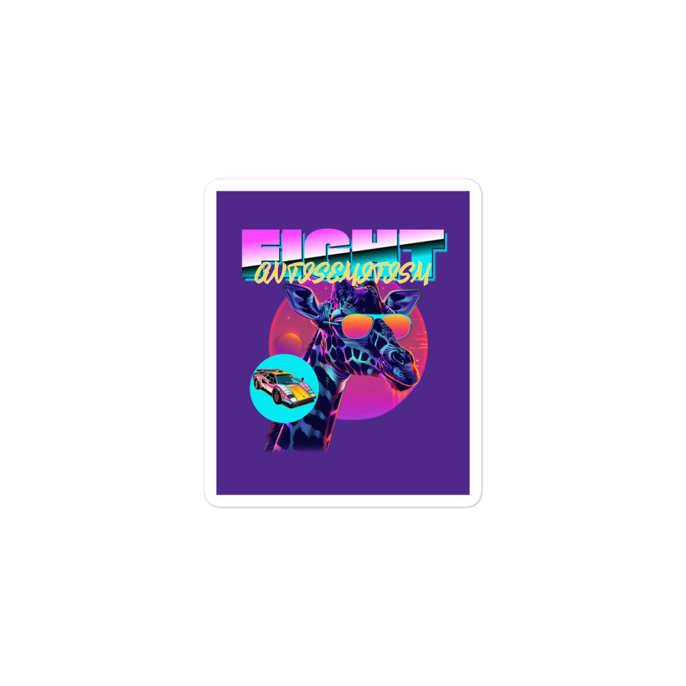 Retro Neon Animal | Fight Antisemitism | Kiss Cut Sticker