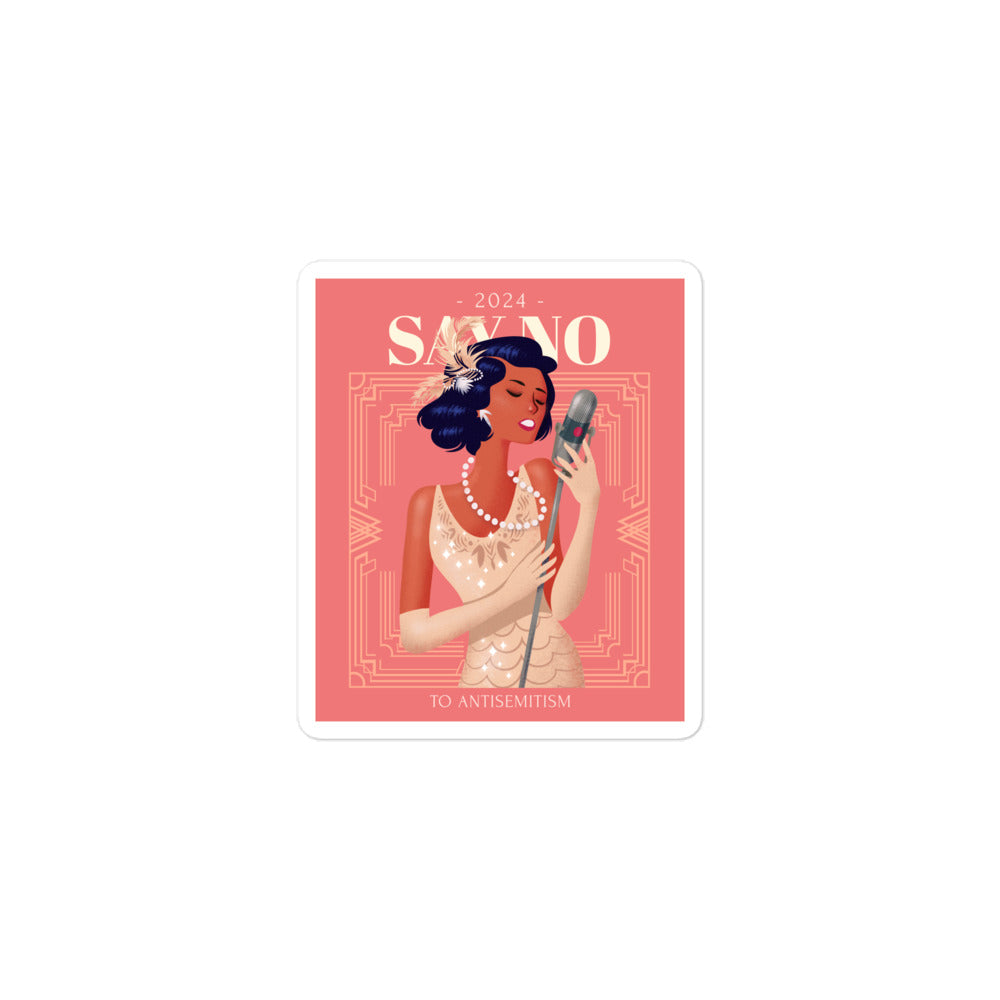 Art Deco Love Story | No Antisemitism | Kiss Cut Sticker