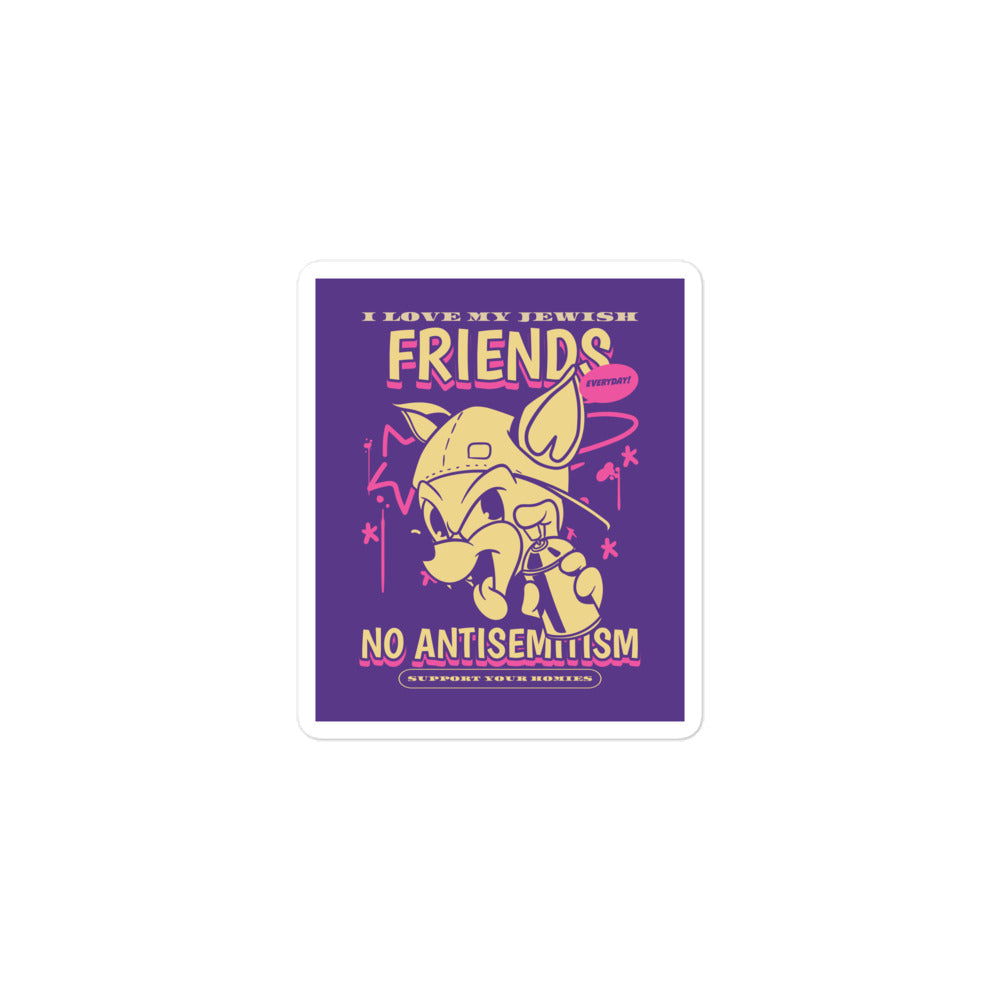 Streetart Graffiti Cartoon | Antisemitism | Kiss Cut Sticker