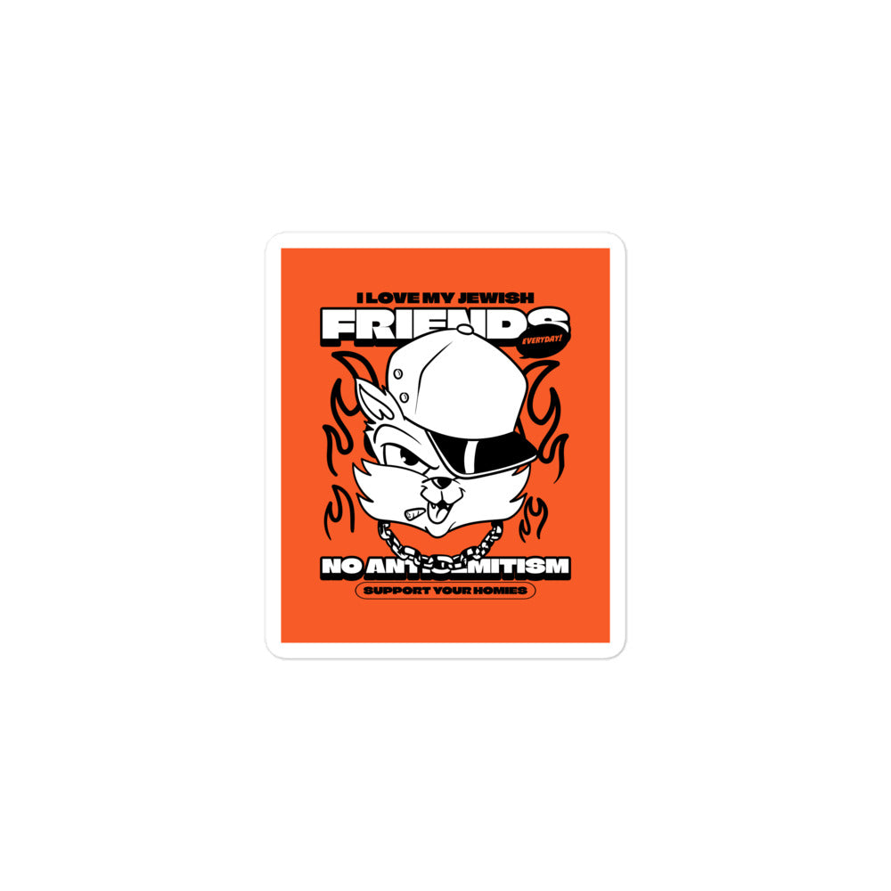 Streetart Graffiti Cartoon | Antisemitism | Kiss Cut Sticker