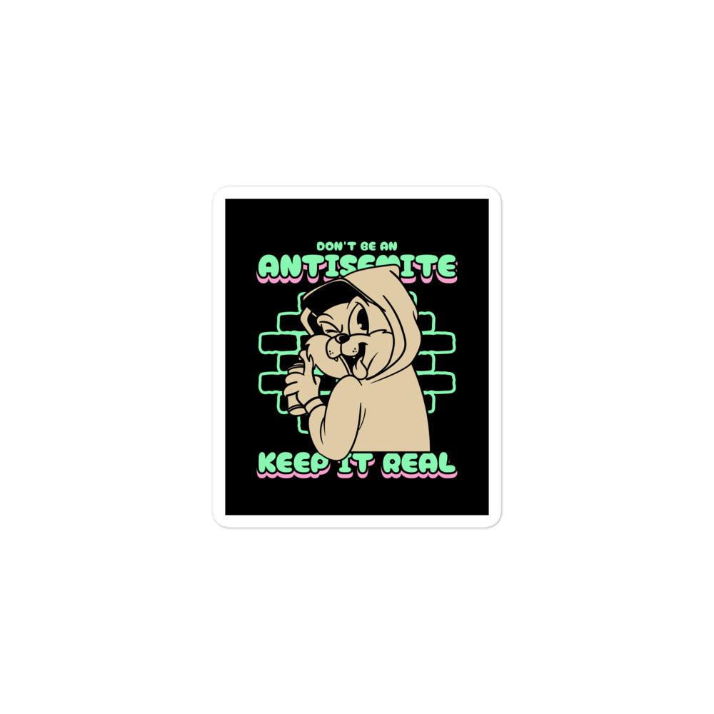 Streetart Graffiti Cartoon | Antisemitism | Kiss Cut Sticker