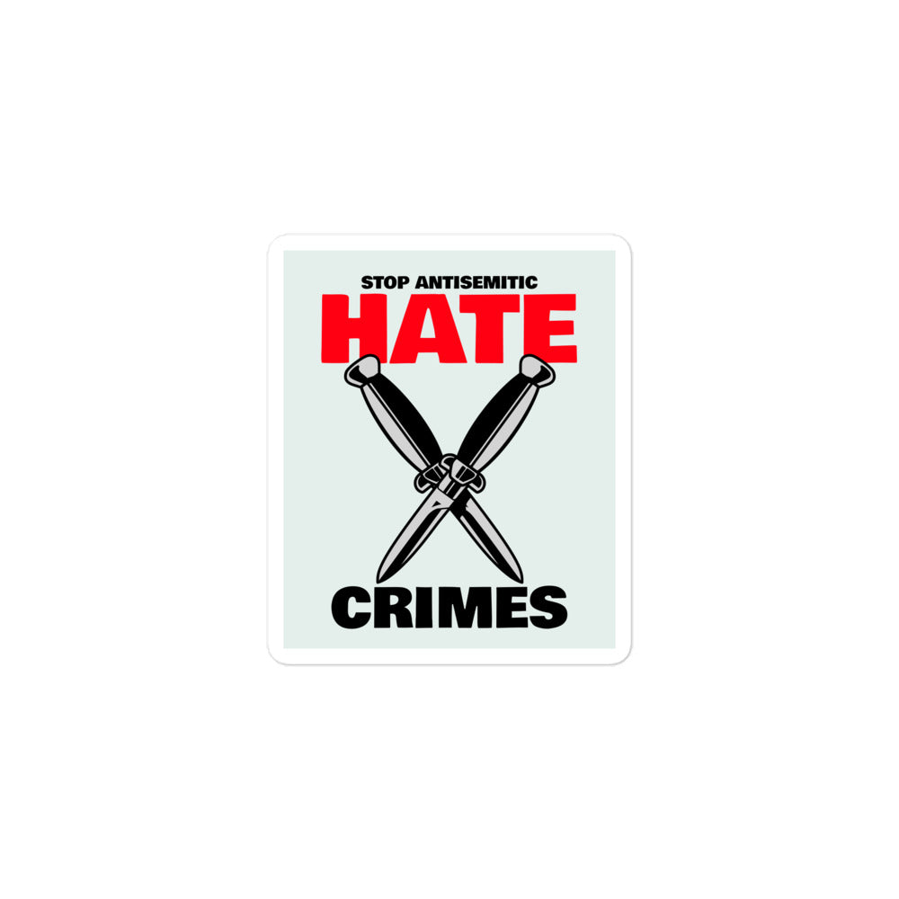 Antisemitic Hate Crimes | Kiss Cut Sticker