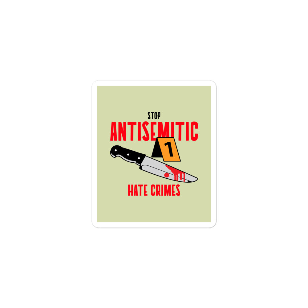 Antisemitic Hate Crimes | Kiss Cut Sticker