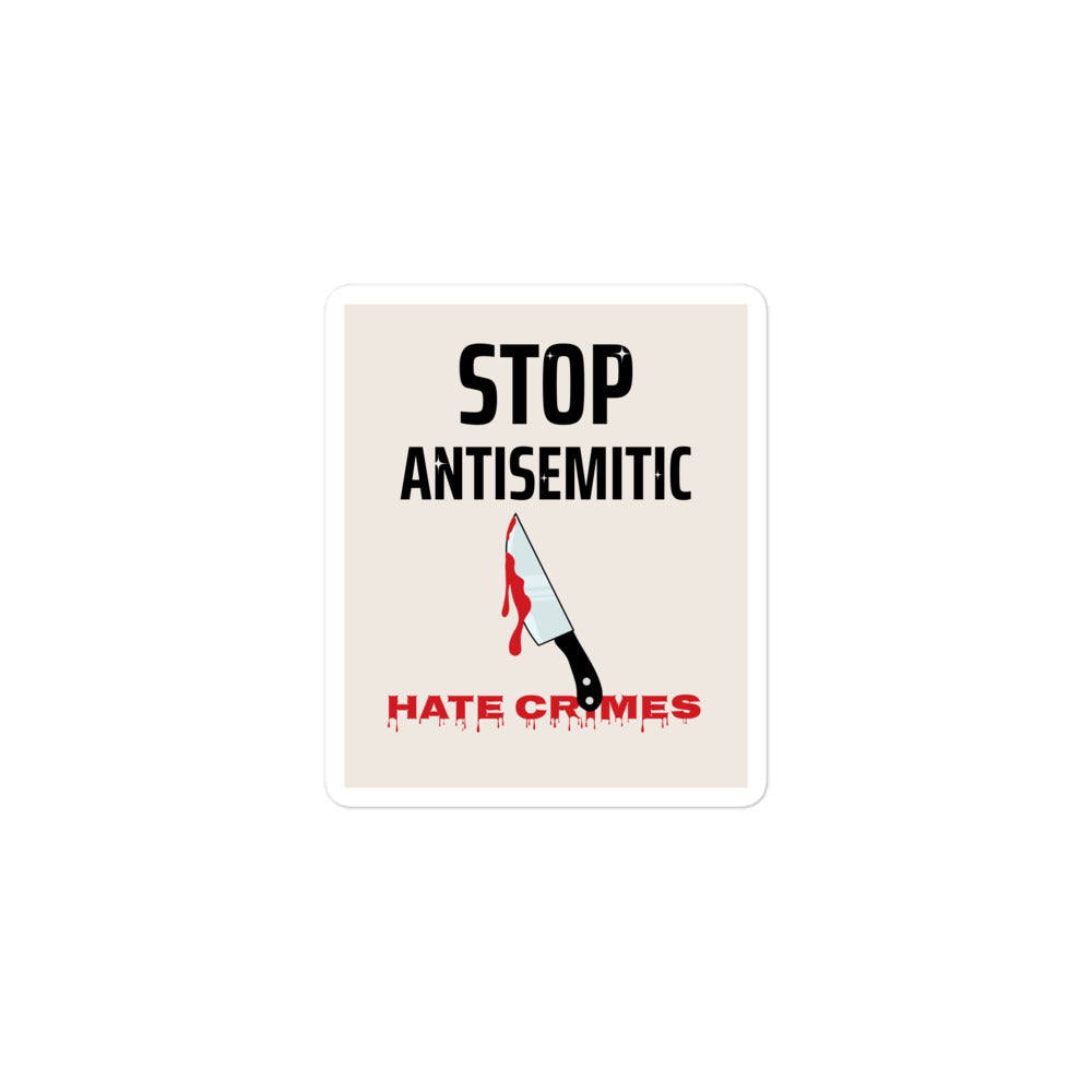 Antisemitic Hate Crimes | Kiss Cut Sticker