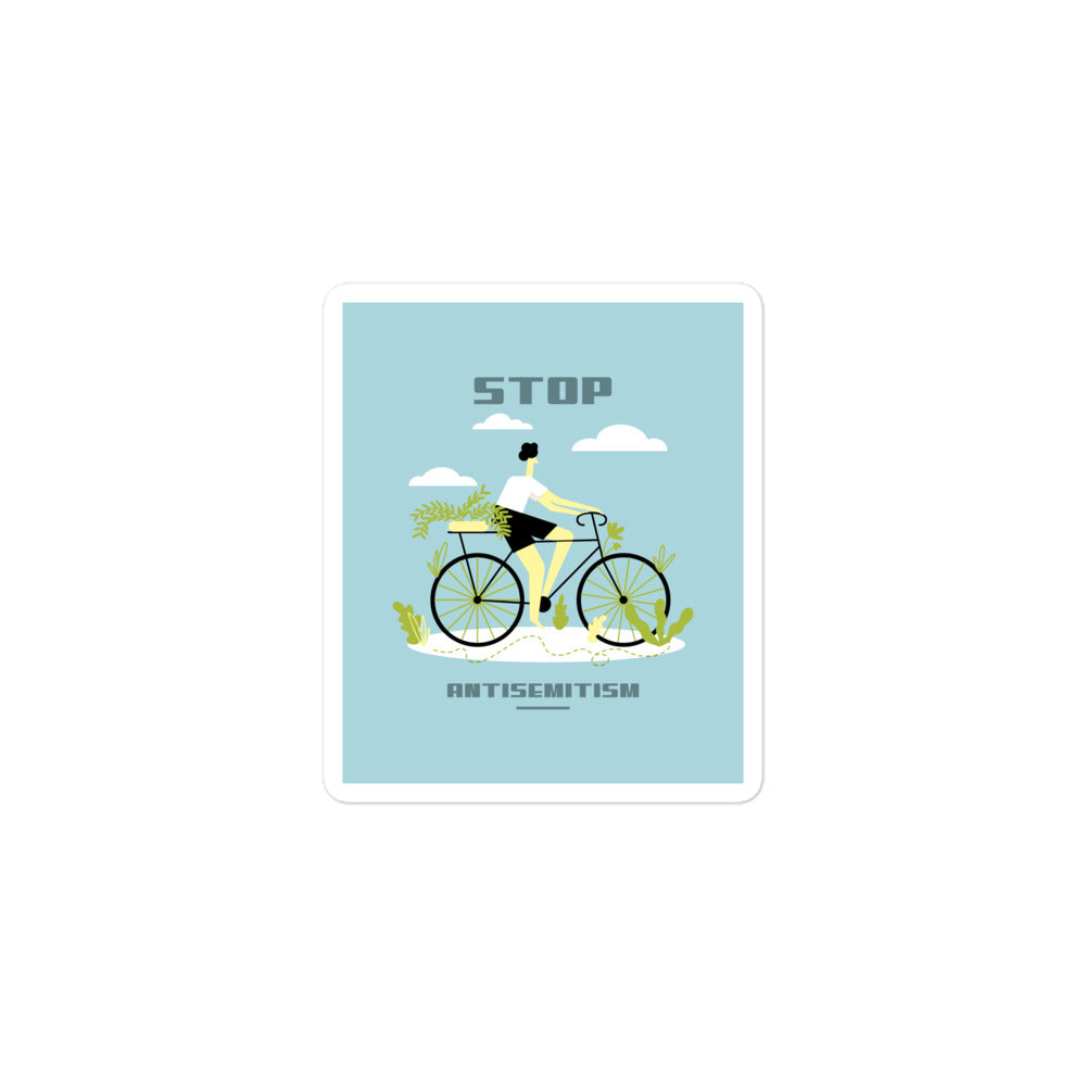 Bike Journey | Stop Antisemitism | Kiss Cut Sticker