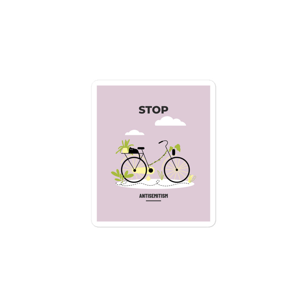 Bike Journey | Stop Antisemitism | Kiss Cut Sticker