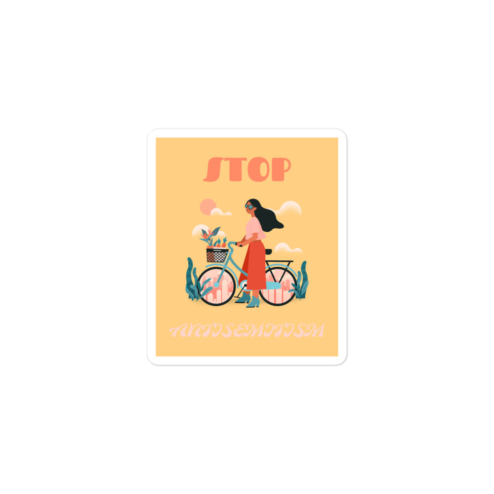 Bike Journey | Stop Antisemitism | Kiss Cut Sticker
