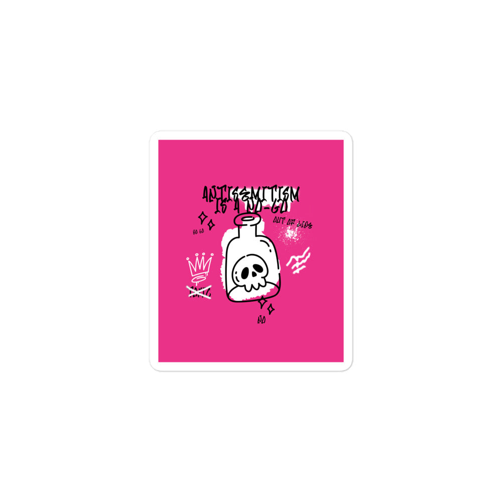 No Go Graffiti Doodle | Antisemitism | Kiss Cut Sticker