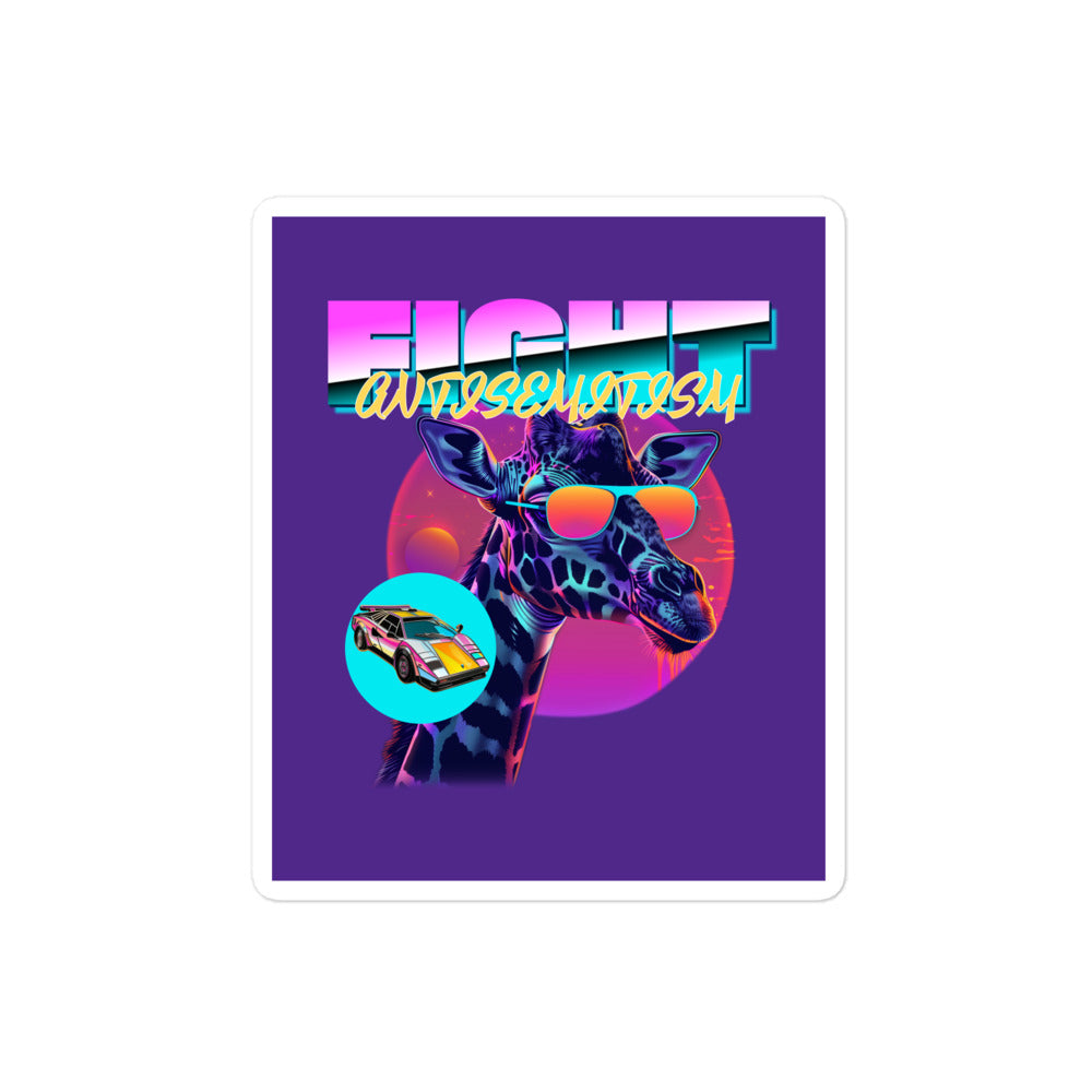 Retro Neon Animal | Fight Antisemitism | Kiss Cut Sticker