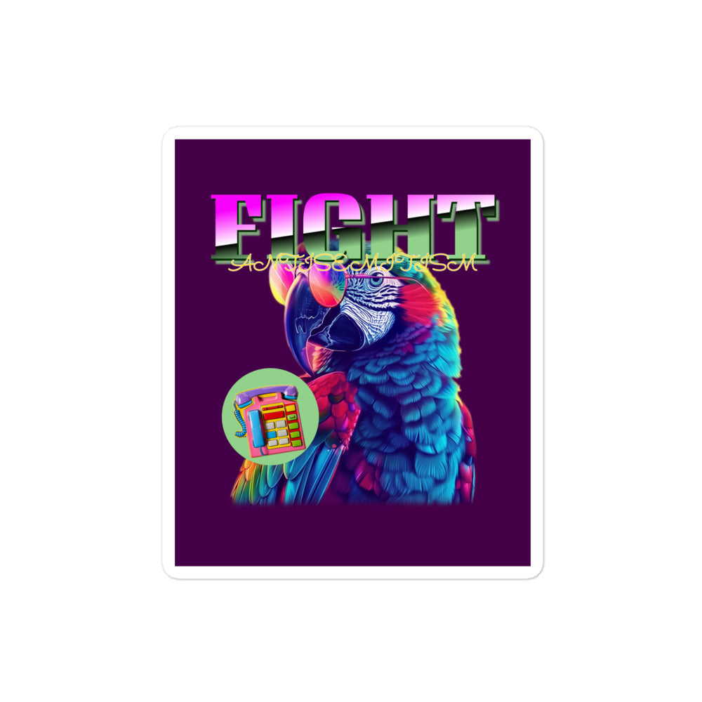 Retro Neon Animal | Fight Antisemitism | Kiss Cut Sticker