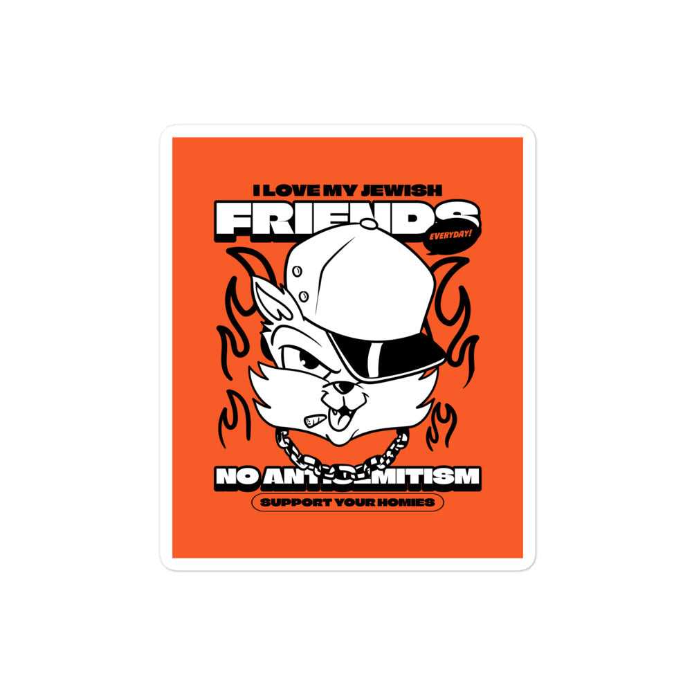 Streetart Graffiti Cartoon | Antisemitism | Kiss Cut Sticker