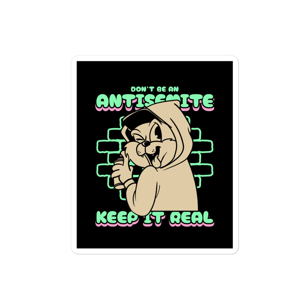 Streetart Graffiti Cartoon | Antisemitism | Kiss Cut Sticker