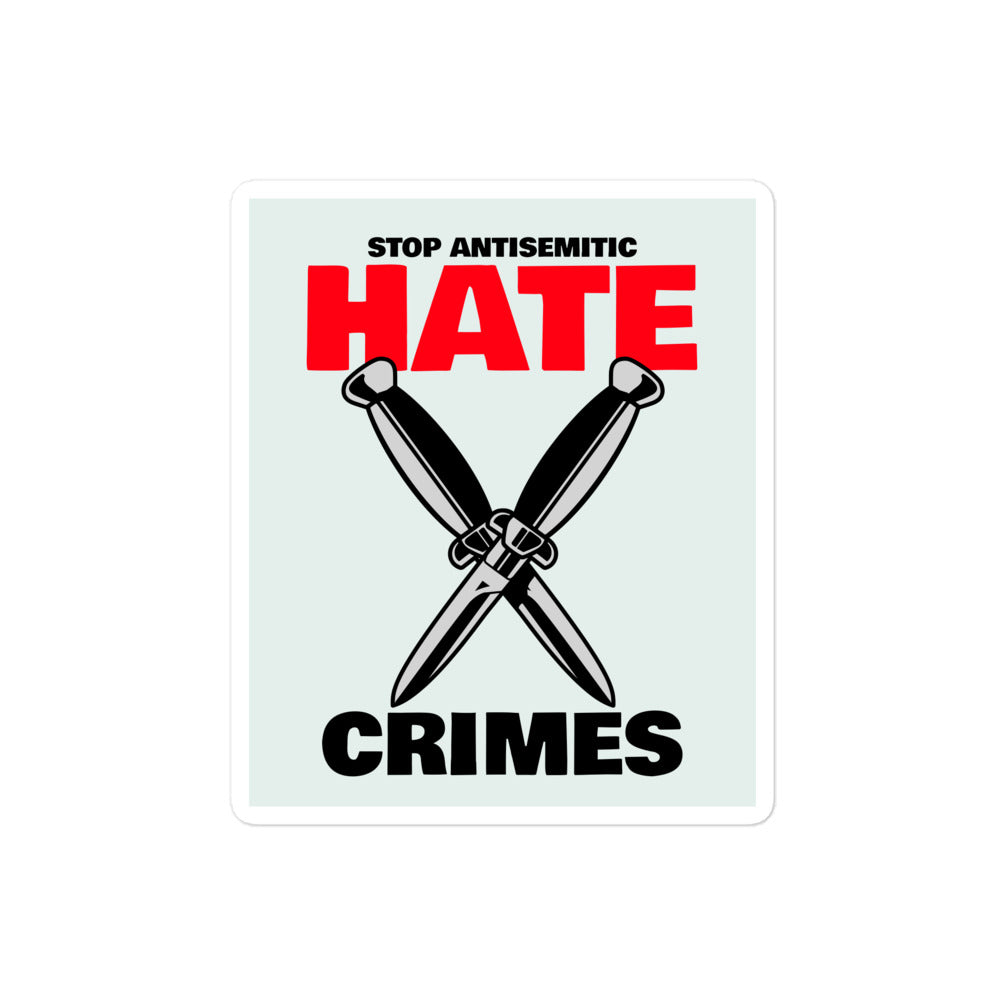 Antisemitic Hate Crimes | Kiss Cut Sticker