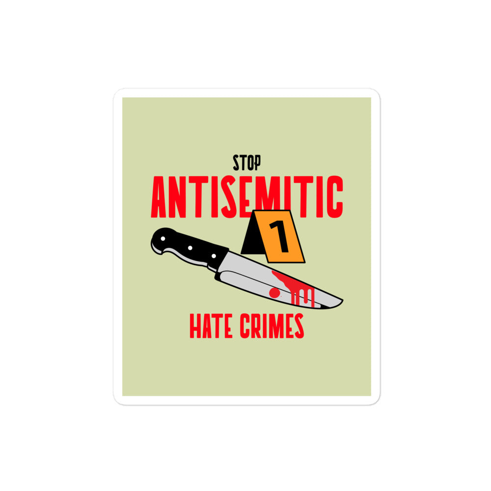 Antisemitic Hate Crimes | Kiss Cut Sticker