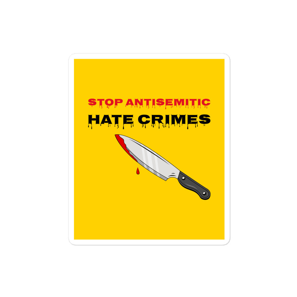 Antisemitic Hate Crimes | Kiss Cut Sticker