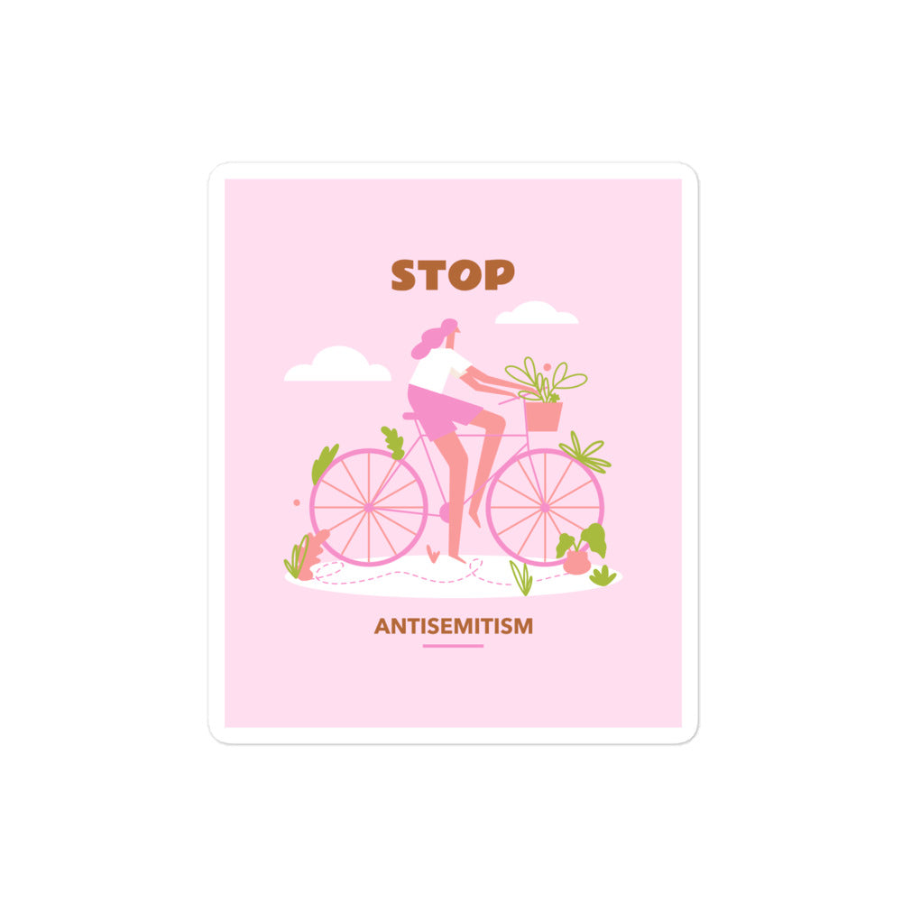Bike Journey | Stop Antisemitism | Kiss Cut Sticker