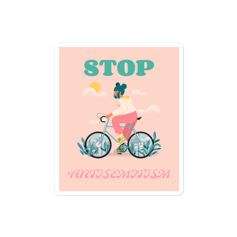 Bike Journey | Stop Antisemitism | Kiss Cut Sticker