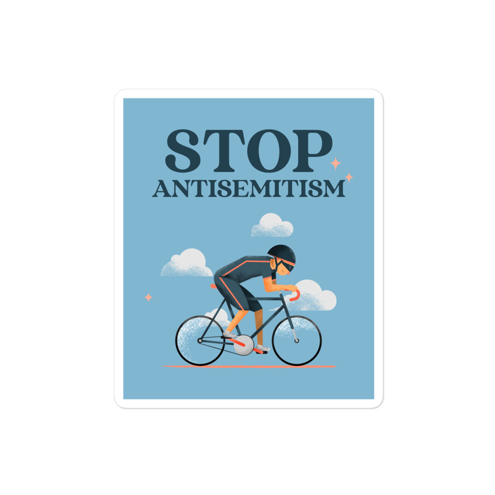 Bike Journey | Stop Antisemitism | Kiss Cut Sticker