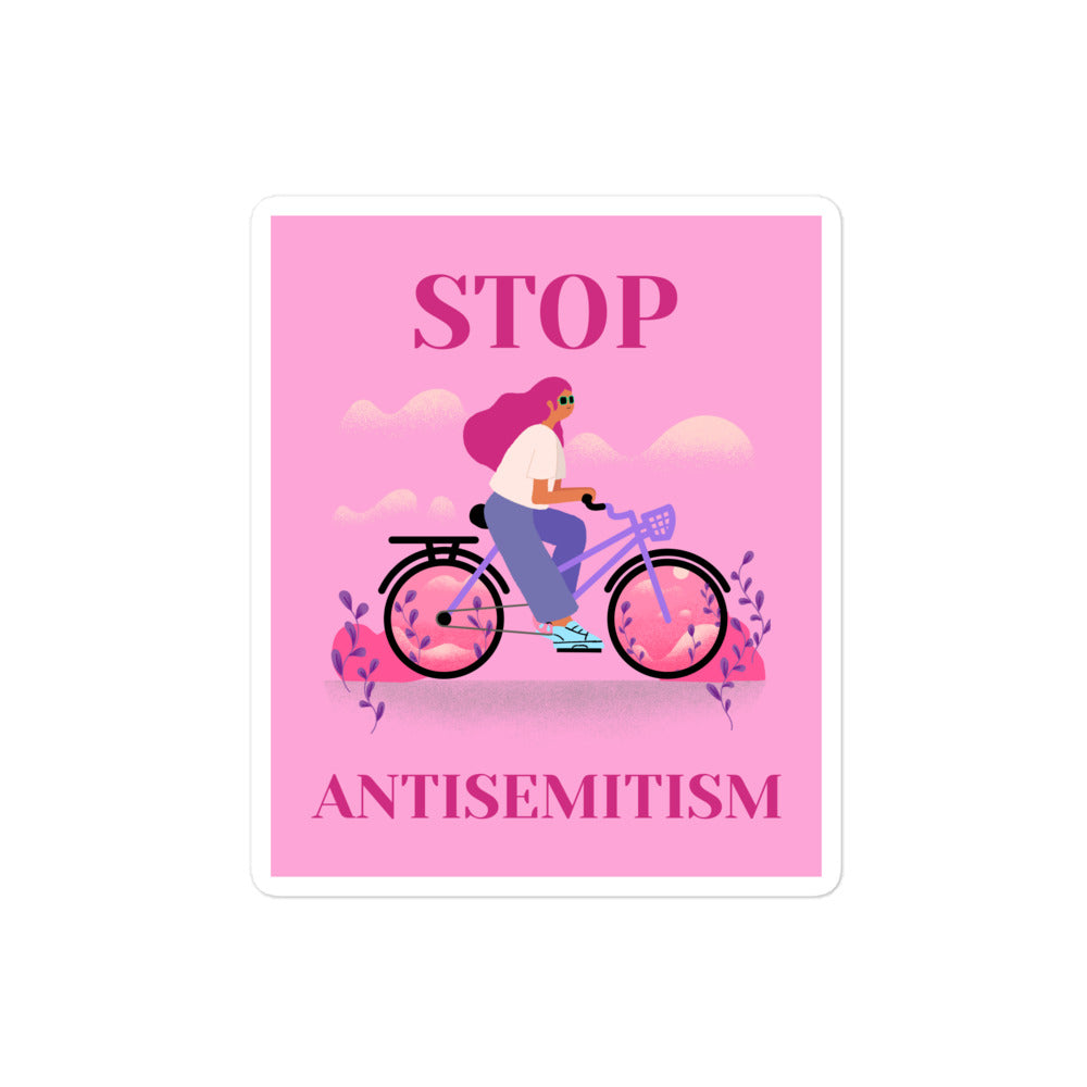 Bike Journey | Stop Antisemitism | Kiss Cut Sticker