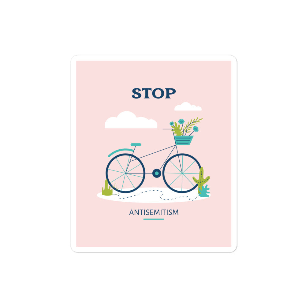 Bike Journey | Stop Antisemitism | Kiss Cut Sticker