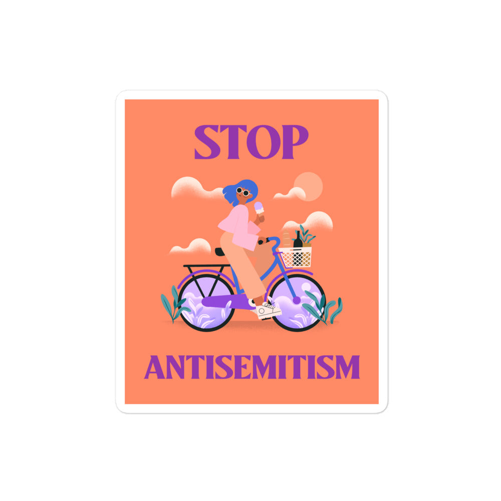 Bike Journey | Stop Antisemitism | Kiss Cut Sticker