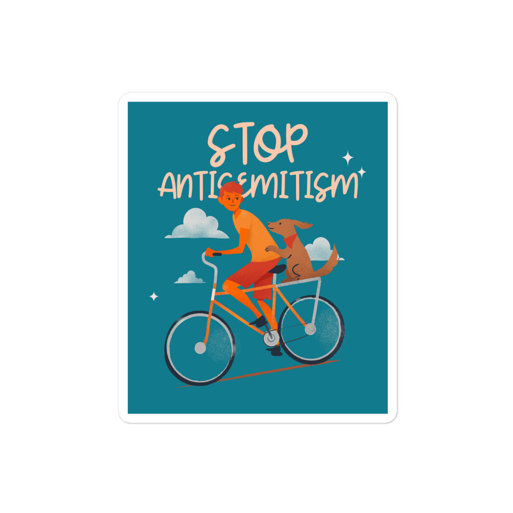 Bike Journey | Stop Antisemitism | Kiss Cut Sticker