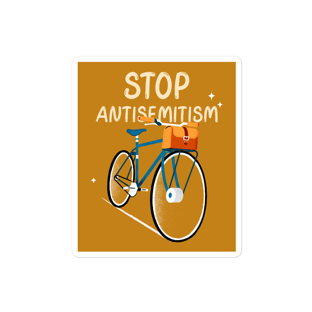 Bike Journey | Stop Antisemitism | Kiss Cut Sticker