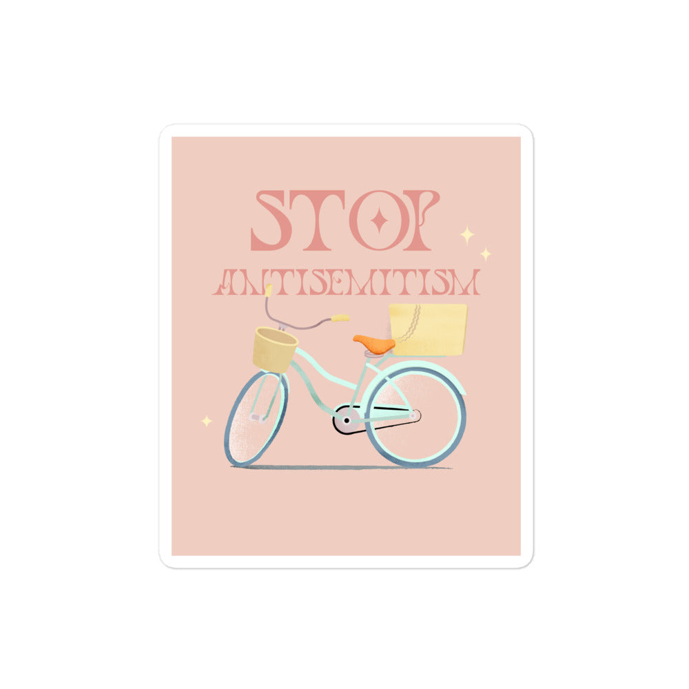 Bike Journey | Stop Antisemitism | Kiss Cut Sticker