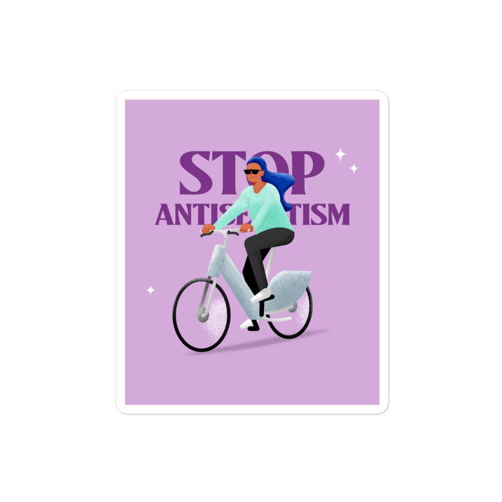 Bike Journey | Stop Antisemitism | Kiss Cut Sticker