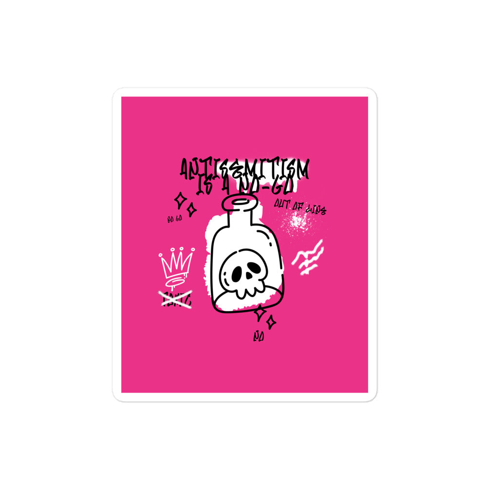 No Go Graffiti Doodle | Antisemitism | Kiss Cut Sticker