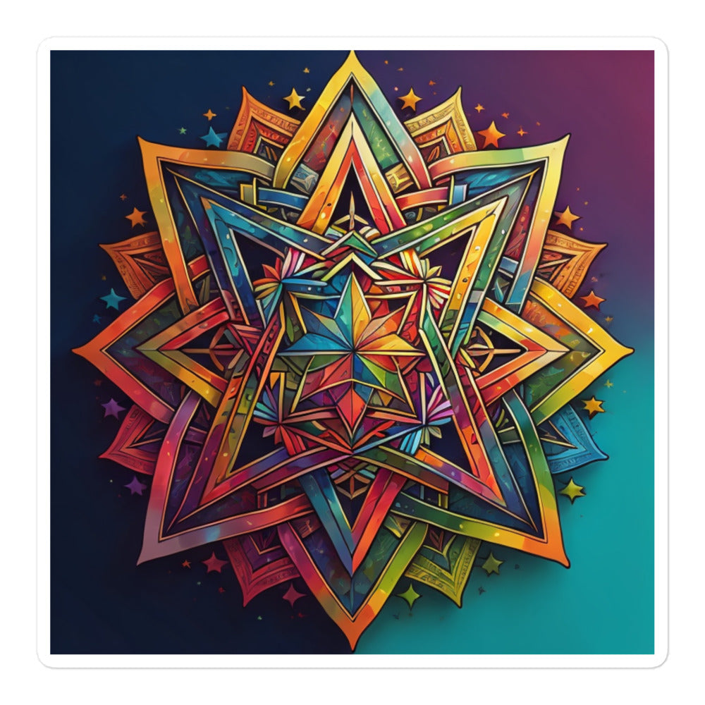 Vibrant Song | Star Of David | Kiss Cut Sticker