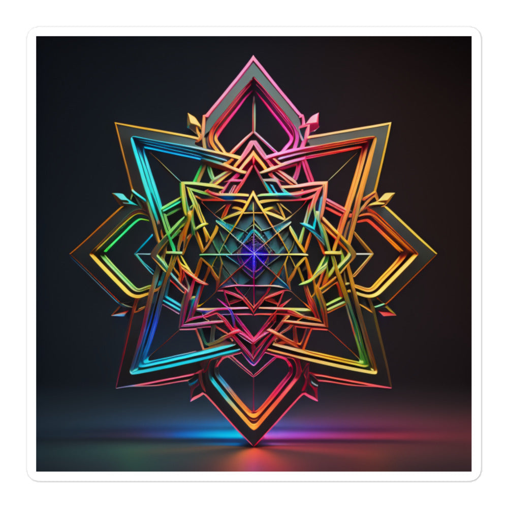 Futuristic Shine | Star Of David | Kiss Cut Sticker
