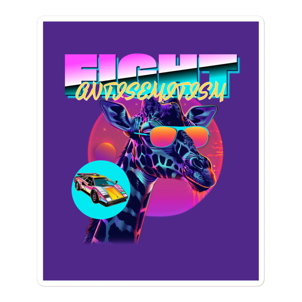 Retro Neon Animal | Fight Antisemitism | Kiss Cut Sticker